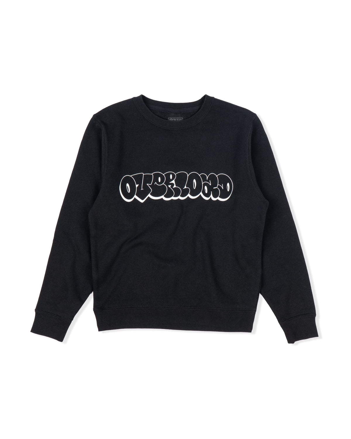 Overload Bubble Letter Glow Youth Crewneck - Black - -