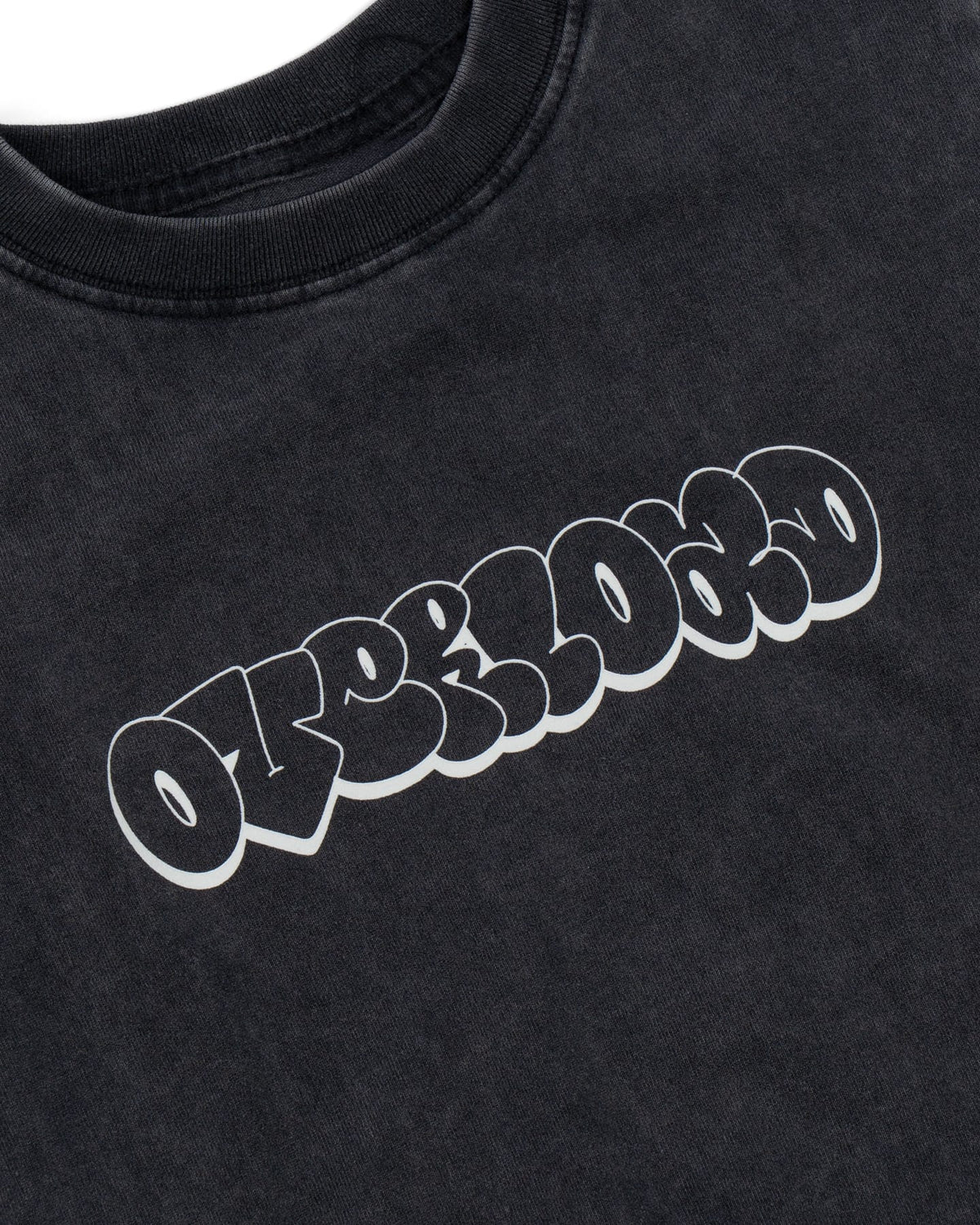 Overload Bubble Letter Glow Youth Tee - Vintage Black - -