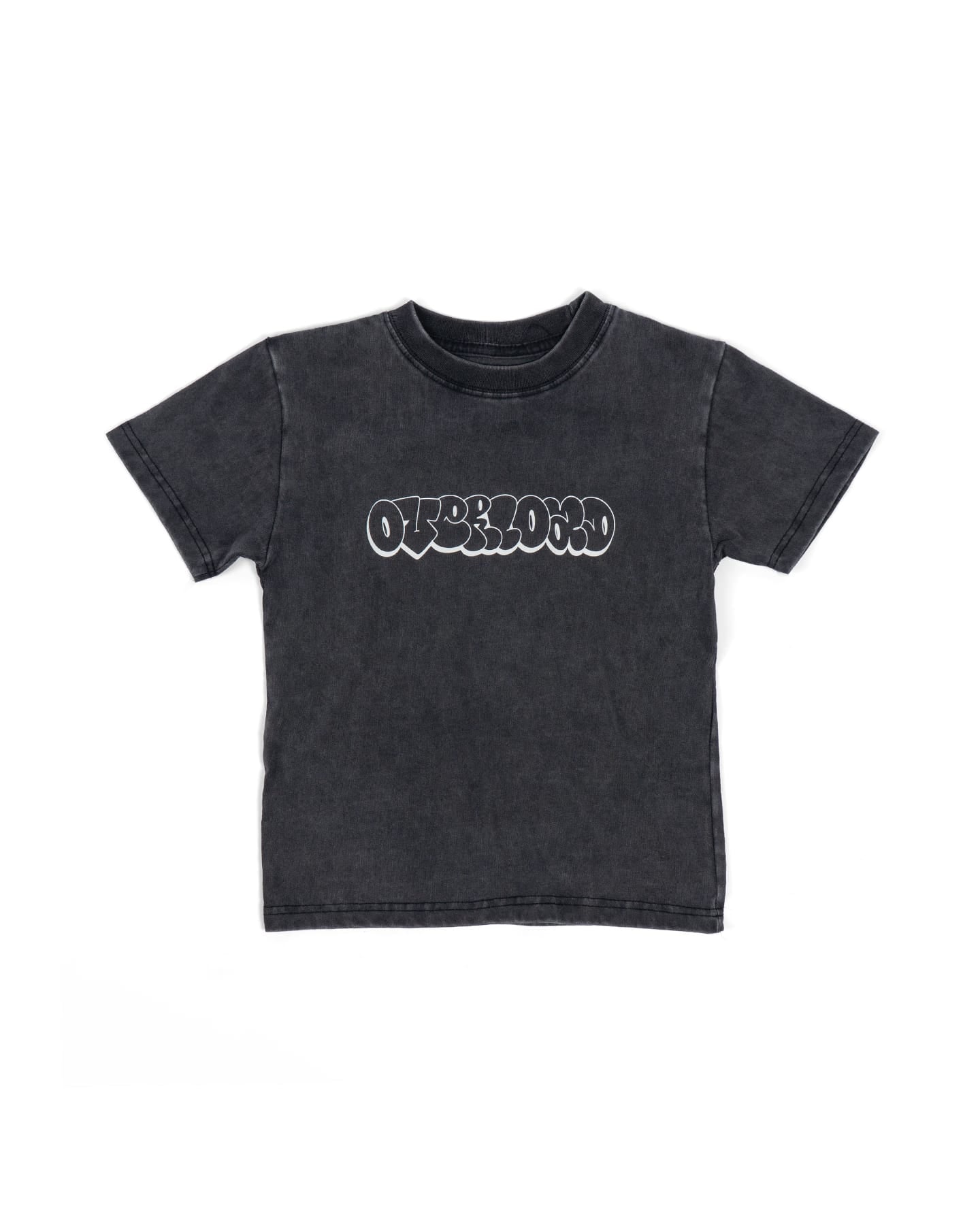 Overload Bubble Letter Glow Youth Tee - Vintage Black - -