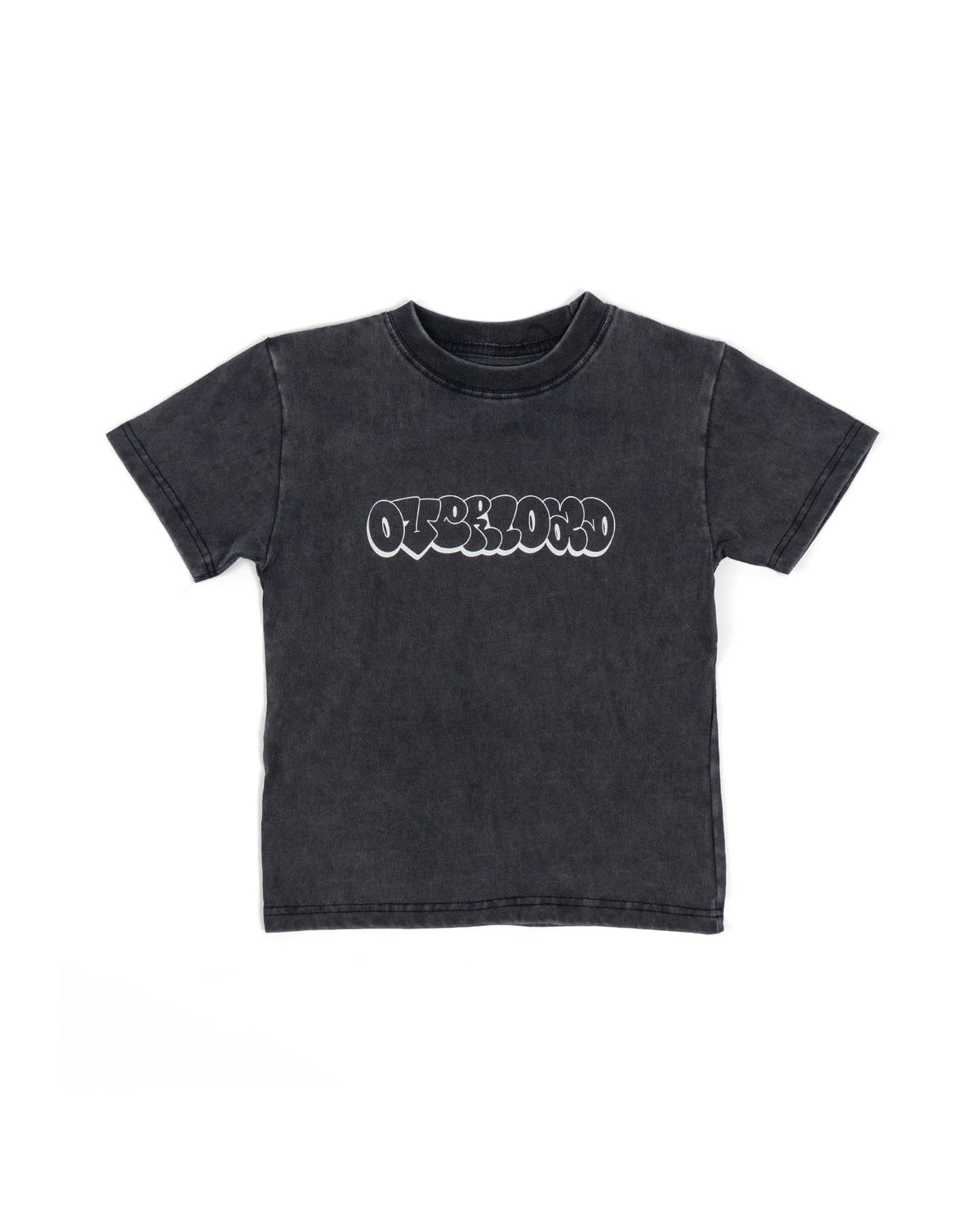 Overload Bubble Letter Glow Youth Tee - Vintage Black - -