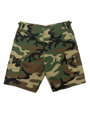 Overload Cargo Shorts - Woodland Camo - -