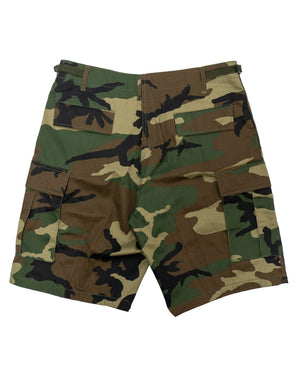 Overload Cargo Shorts - Woodland Camo - -