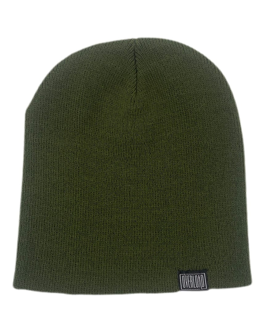 Overload Clip Tag Classic Knit Beanie - Olive - - 60520951
