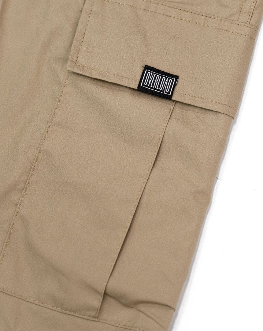 Overload Lightweight Cargo Shorts - Khaki - -