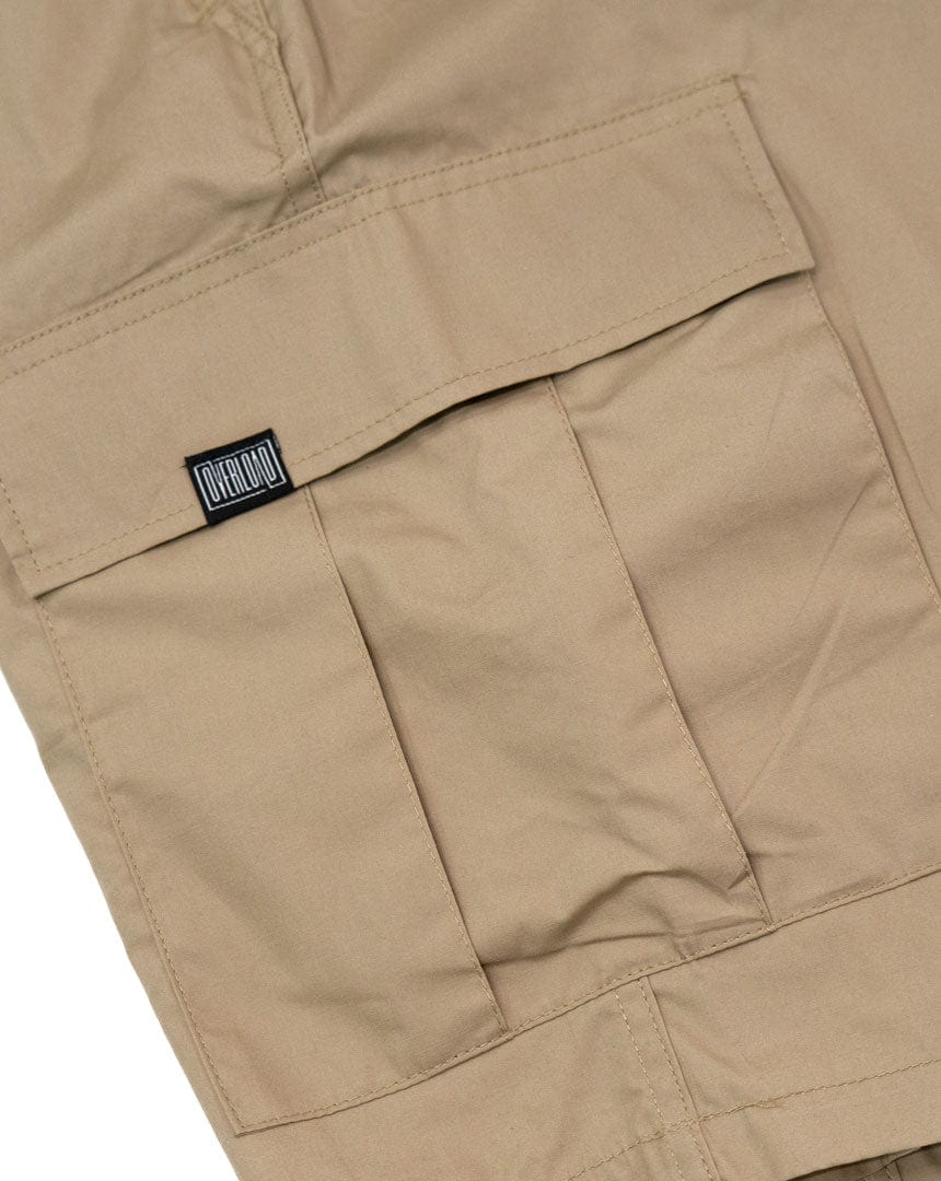 Overload Lightweight Cargo Shorts - Khaki - -