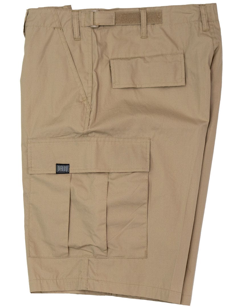 Overload Lightweight Cargo Shorts - Khaki - -