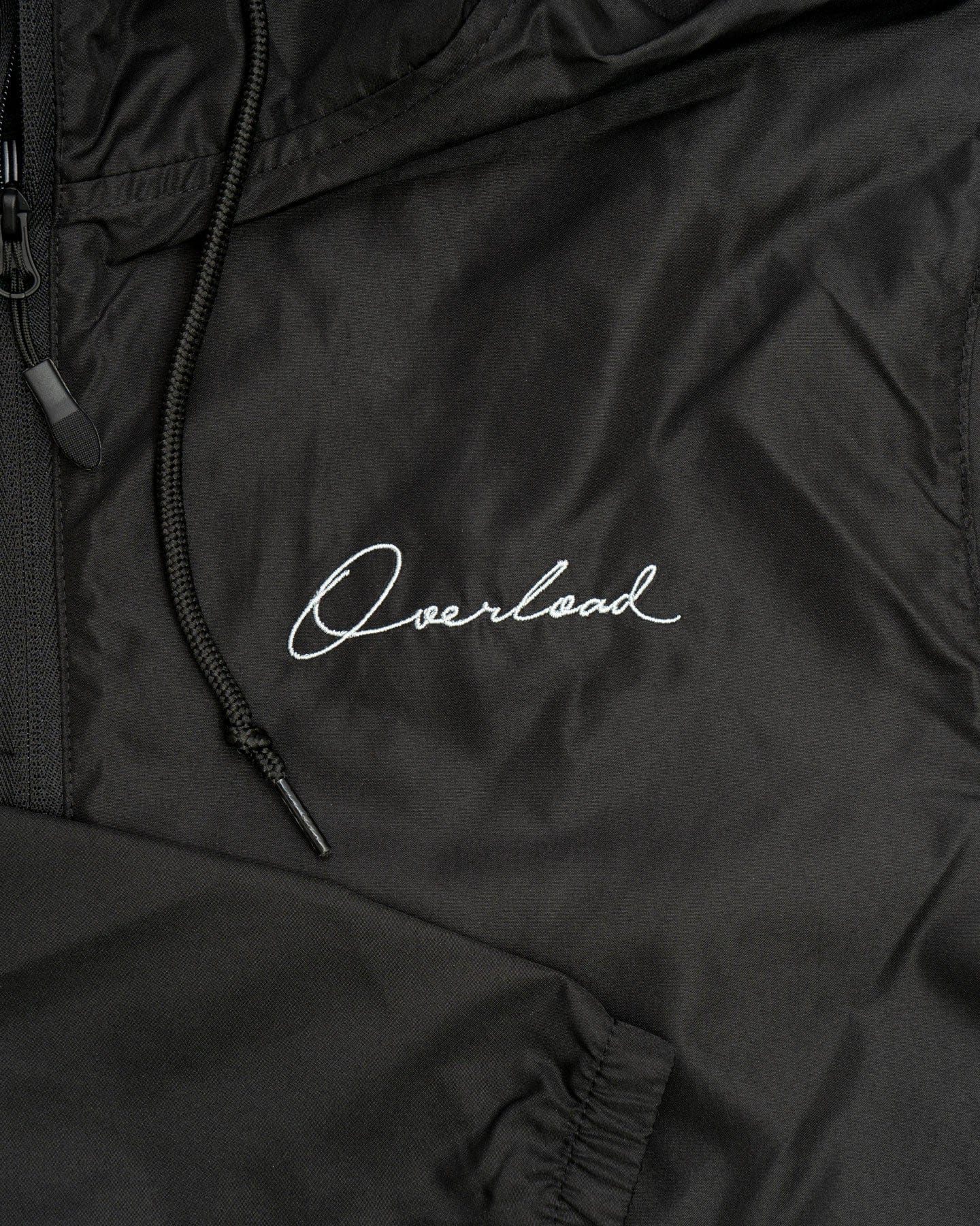 Overload Lightweight Full Zip Windbreaker - Black - -