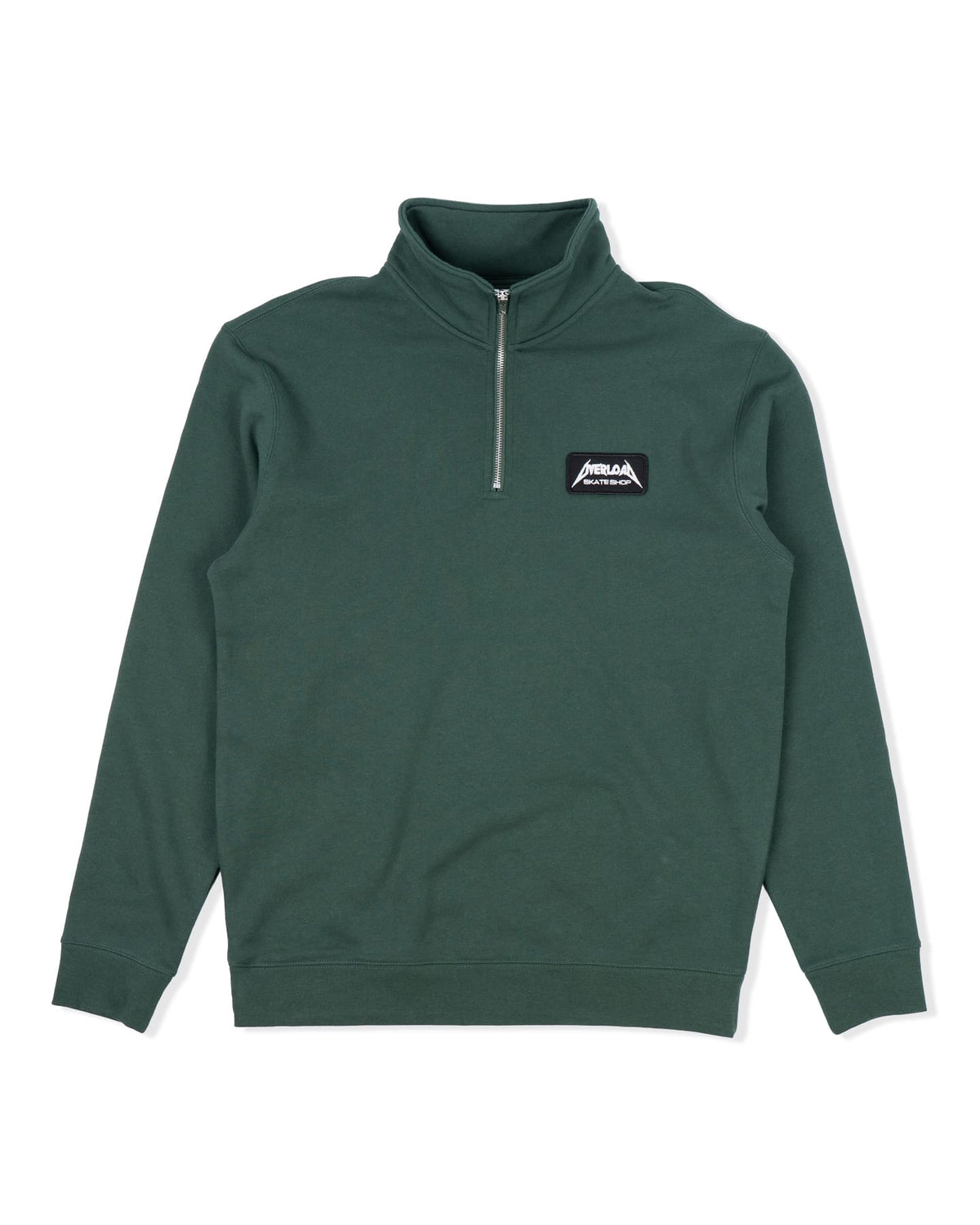 Overload Metal Glow Patch Quarter Zip - Alpine Green - -