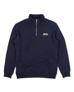 Overload Metal Glow Patch Quarter Zip - Navy - -