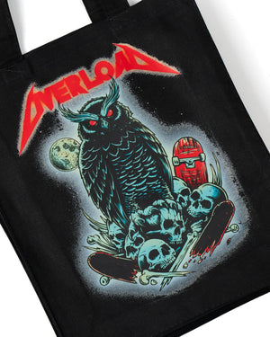 Overload Metal Owl Trick or Treat Tote - Black - -