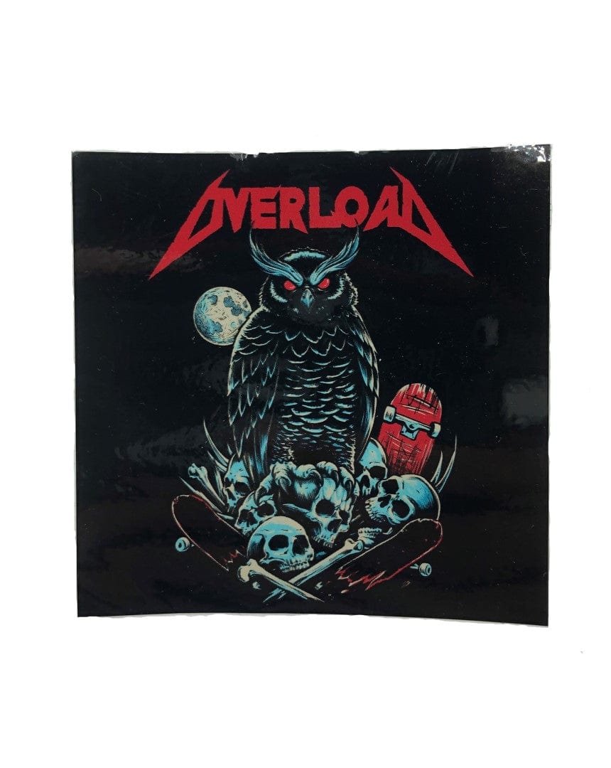 Overload Metallica Owl Sticker - - 28939186