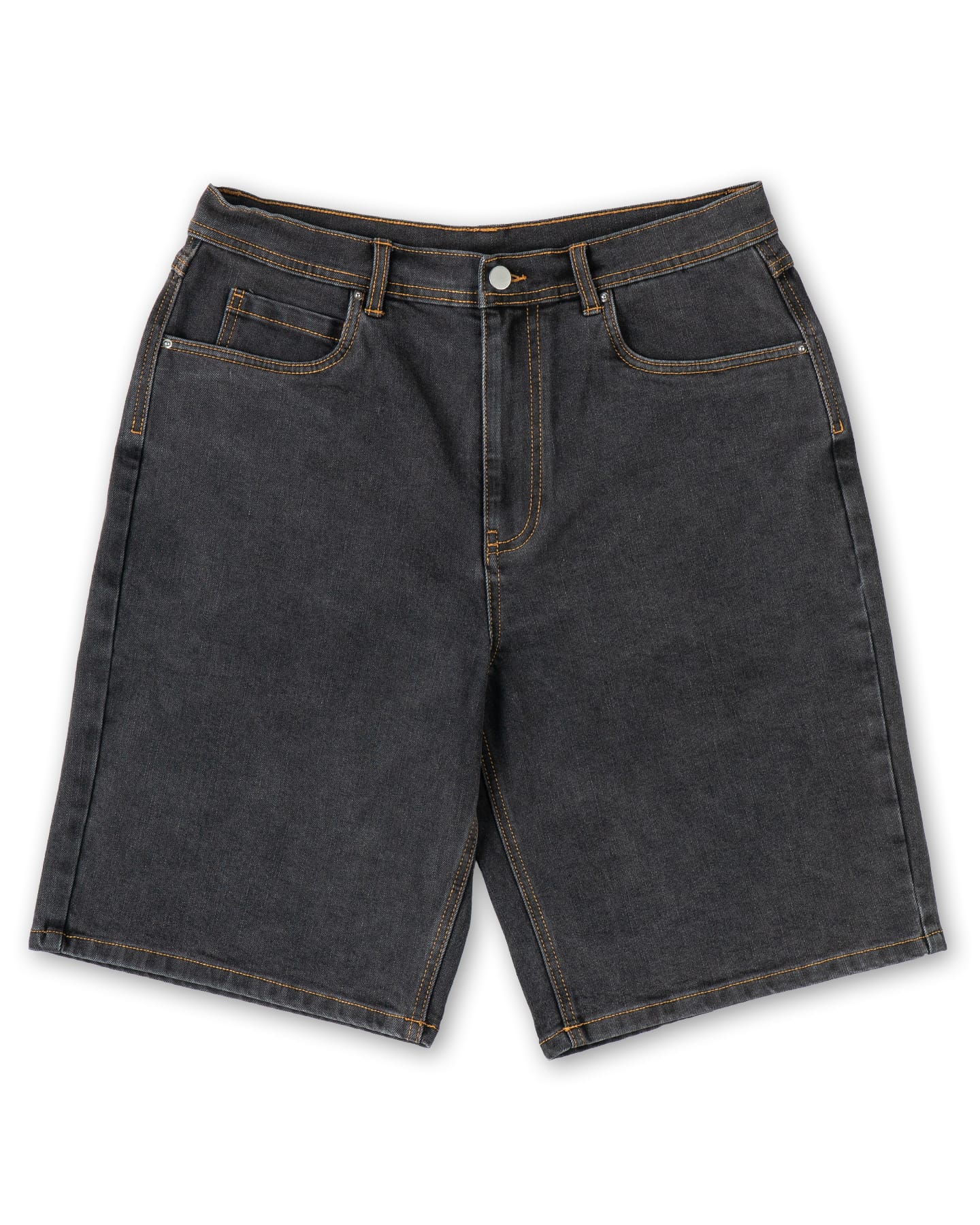 Overload Outback Denim Shorts - Washed Black - -
