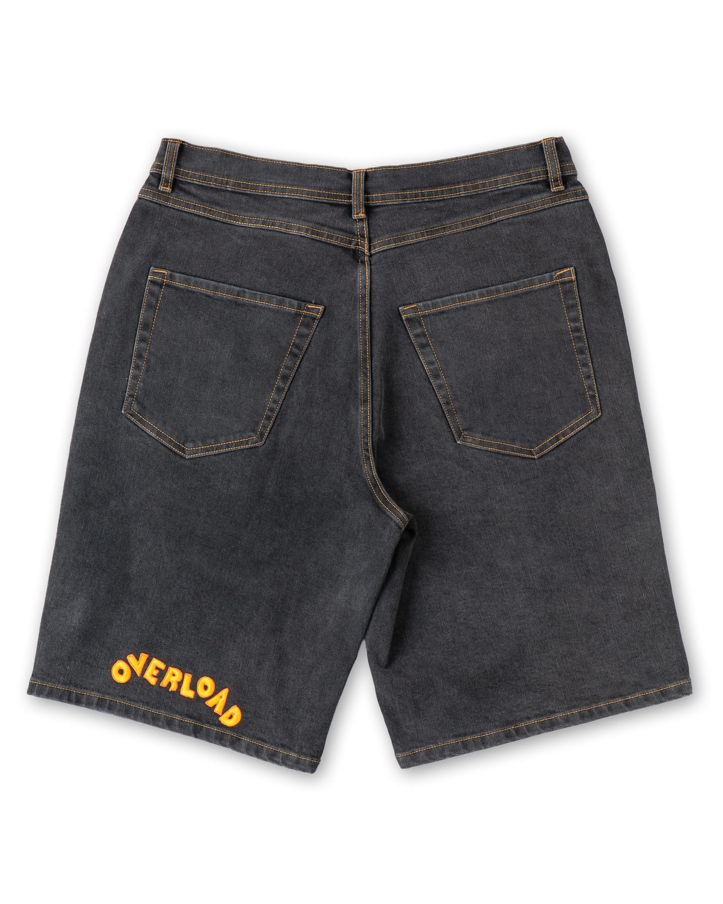 Overload Outback Denim Shorts - Washed Black - -