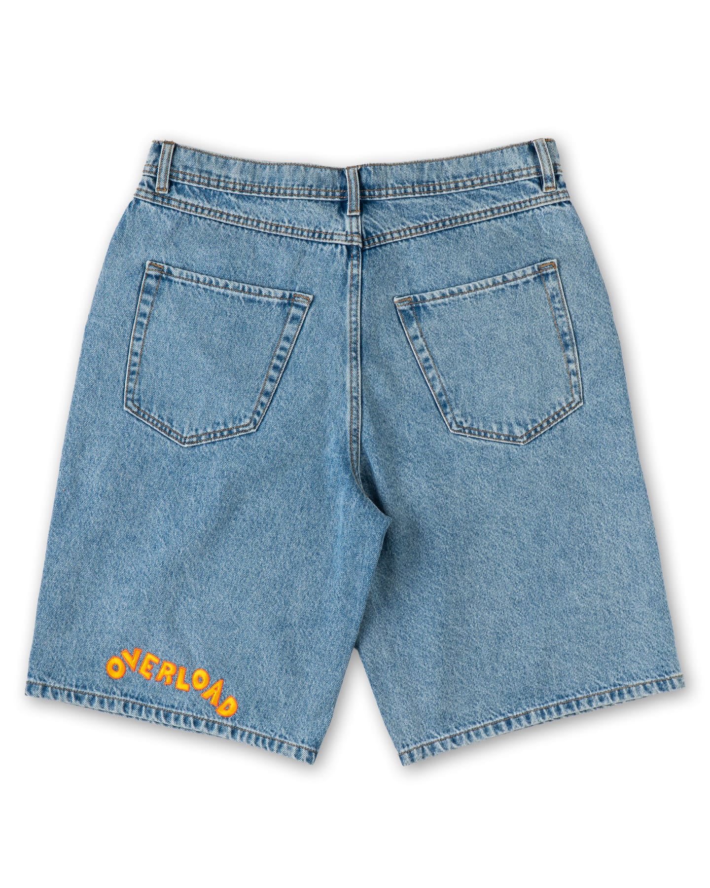 Overload Outback Denim Shorts - Washed Blue - -