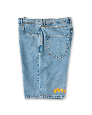 Overload Outback Denim Shorts - Washed Blue - -