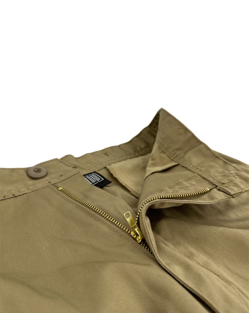 Overload Relaxed Fit Zip Fly Cargo Pants - Khaki - -