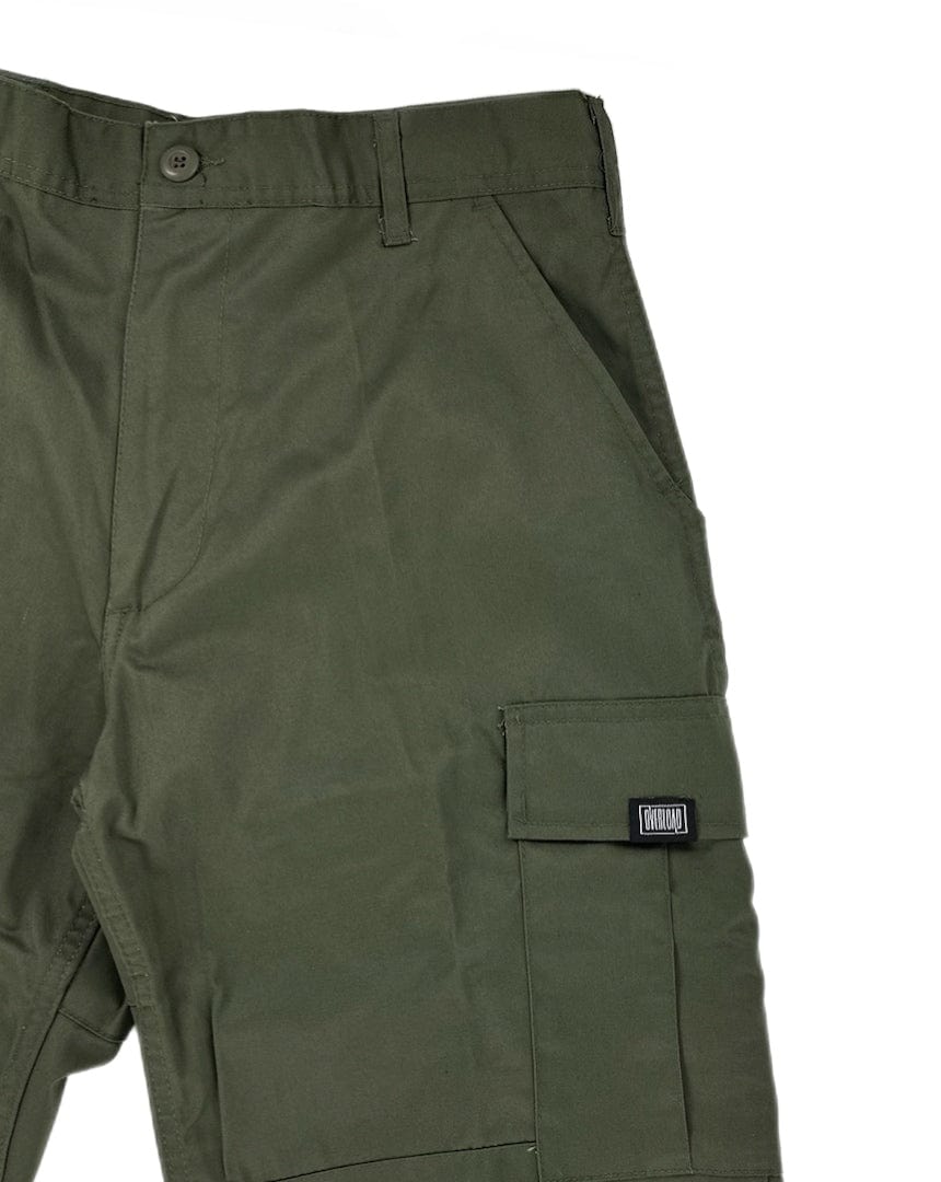 Overload Relaxed Fit Zip Fly Cargo Pants - Olive - -
