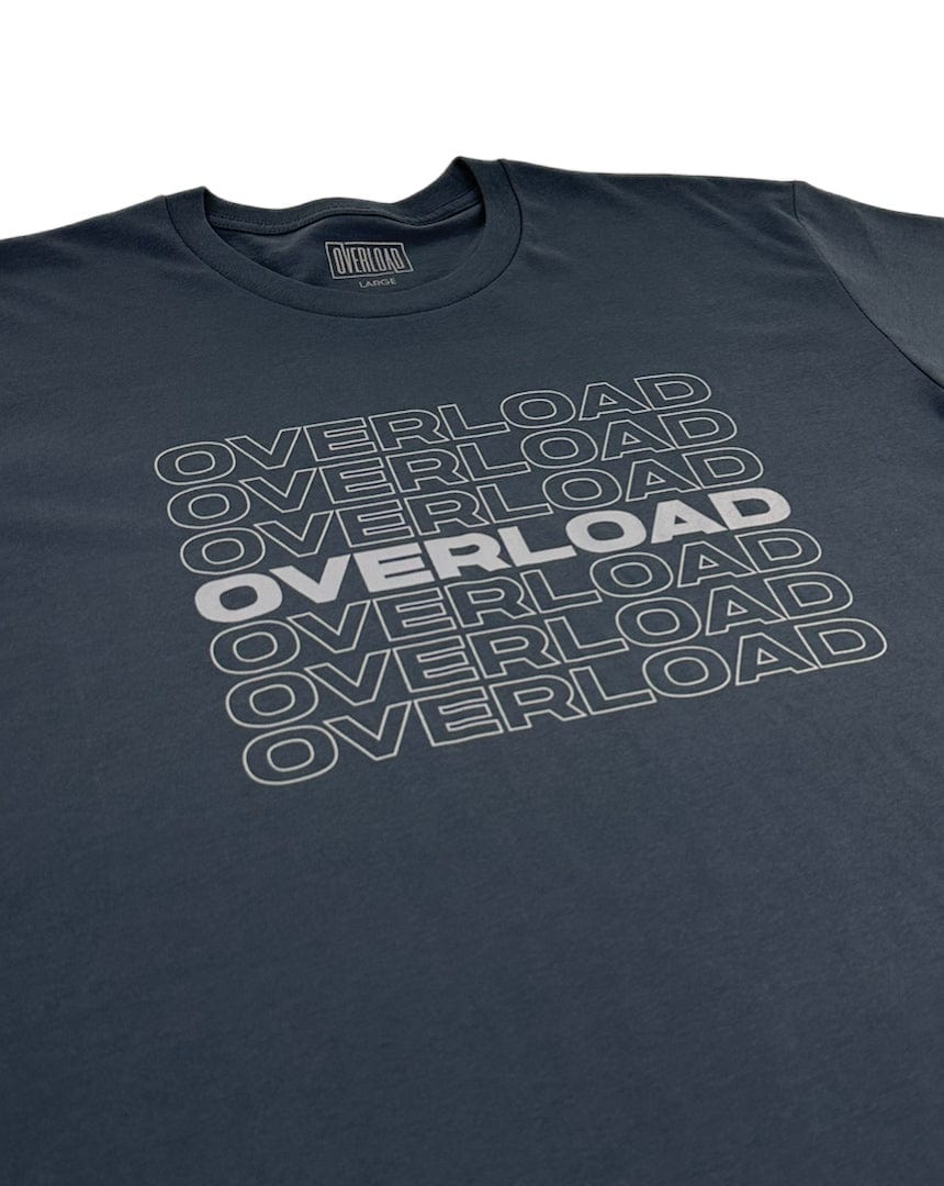 Overload Repeater Tee - Blue Grey - -