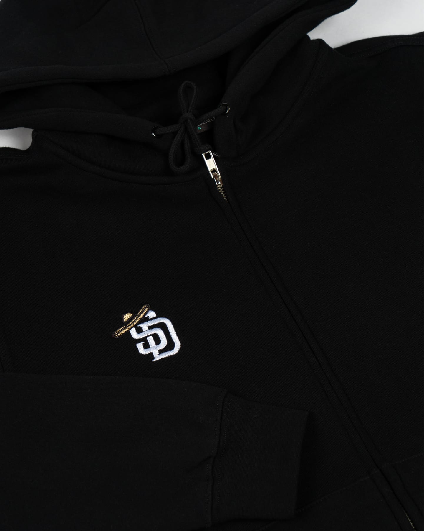 Overload Sombrero Embroidered Zip Up Hoodie - Black - -