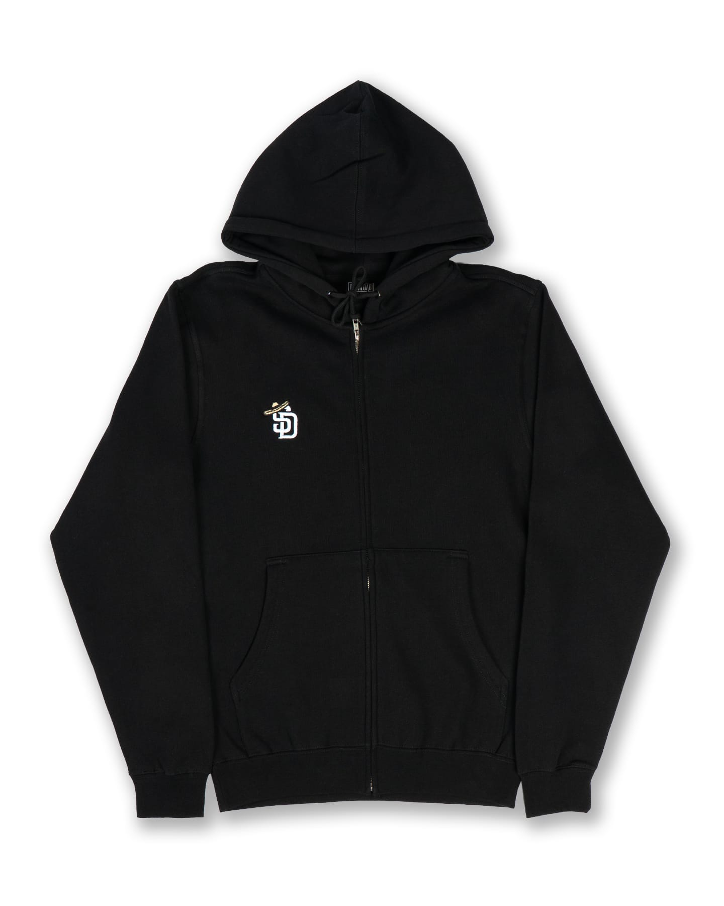 Overload Sombrero Embroidered Zip Up Hoodie - Black - -