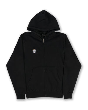 Overload Sombrero Embroidered Zip Up Hoodie - Black - -