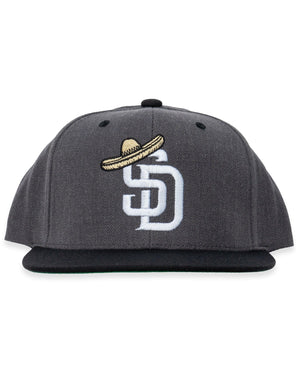 Overload Sombrero Snapback Hat - Dark Heather / Black - OLSMBSNPGRYBLK - 60344567