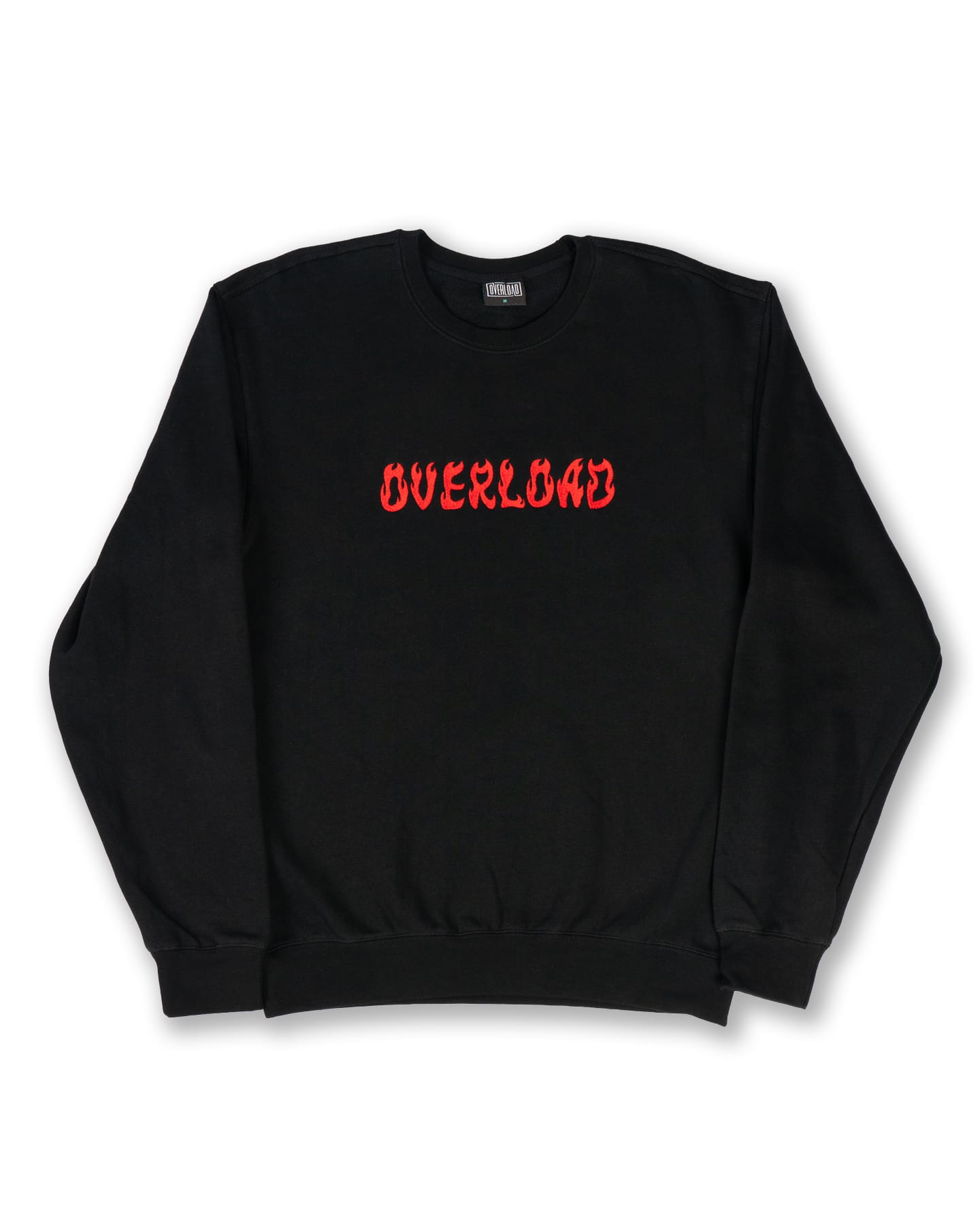 Overload World On Fire Crew Neck - Black - -