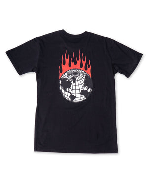 Overload World On Fire Tee - Black / Red - -