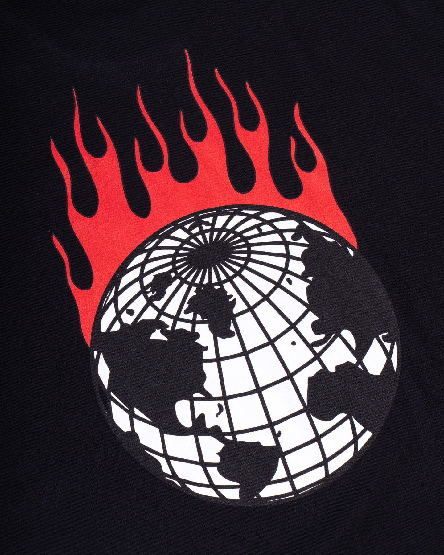 Overload World On Fire Tee - Black / Red - -