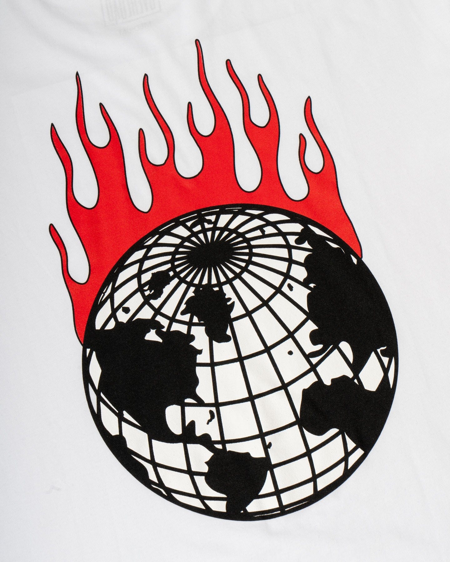 Overload World On Fire Tee - White / Red - -