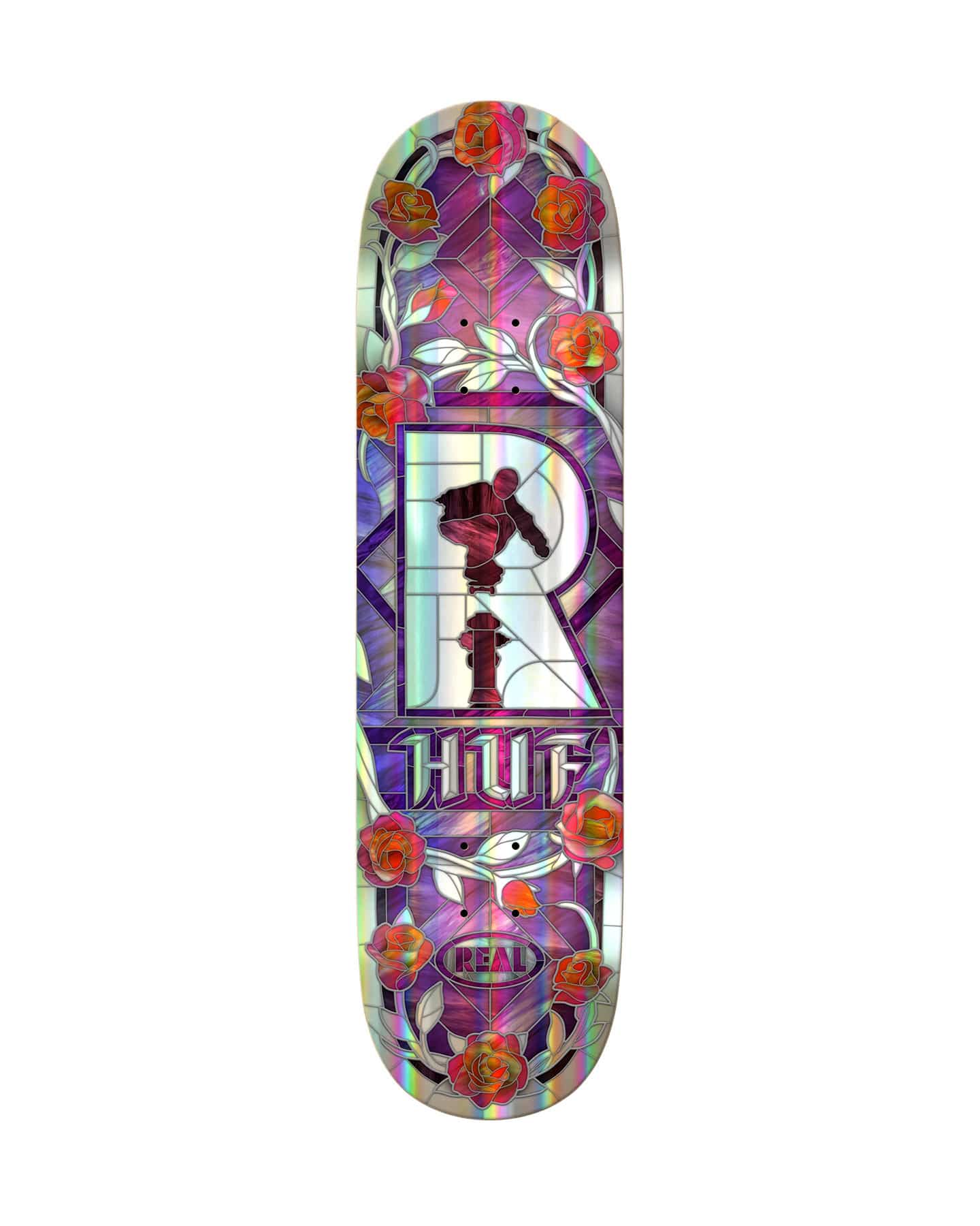 Real Huf Hologram Rainbow Cathedral Deck - 8.25" - -