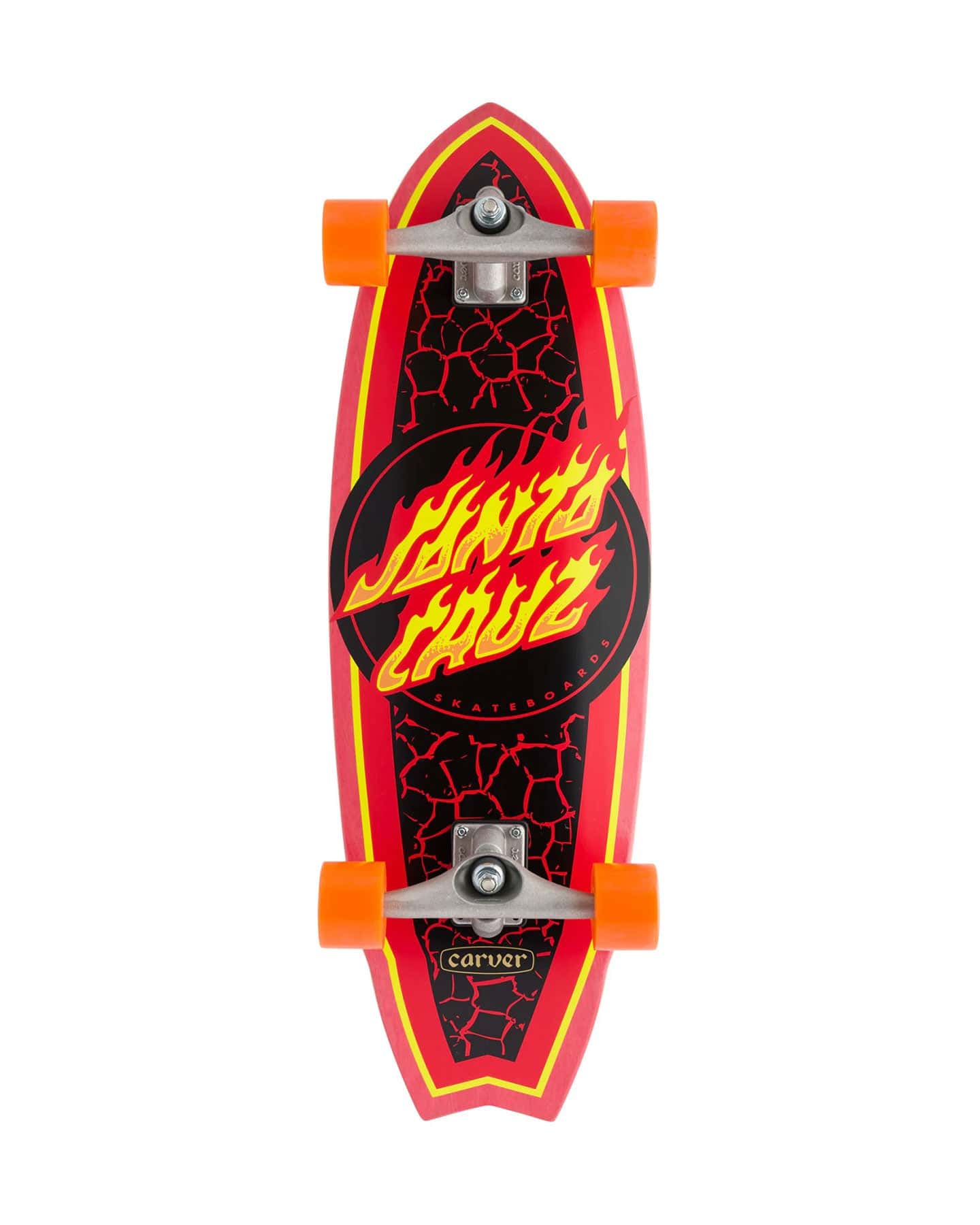 Santa Cruz Flame Dot Shark Carver Surf Skate Cruzer Complete - 11116557-132365 -