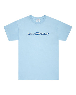 Sci-Fi Fantasy Desk Logo Tee - Powder Blue - -