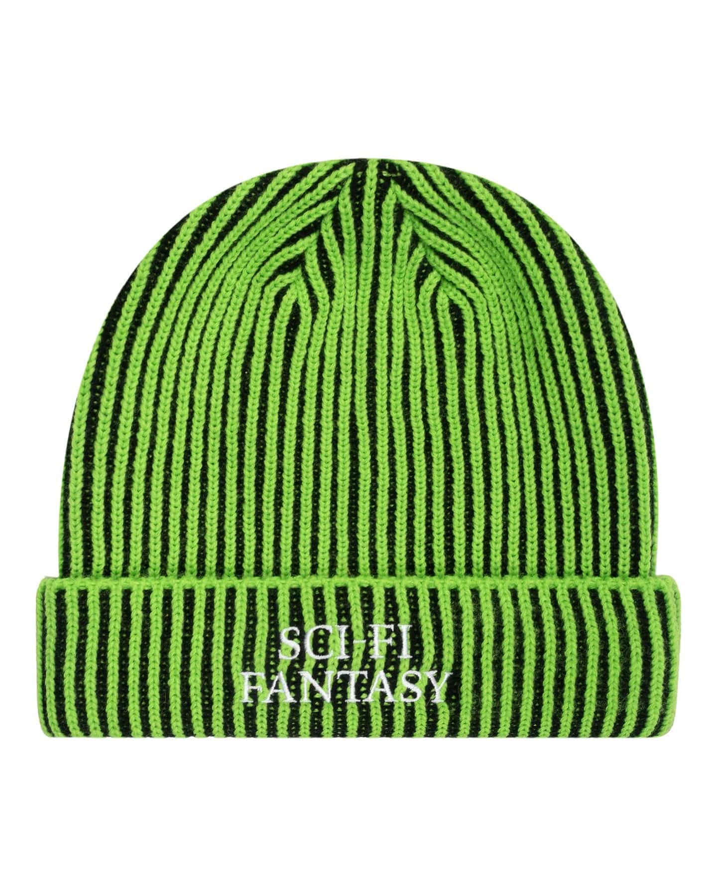 Sci-Fi Fantasy Logo Beanie - Lime / Black - 004 - 13143031