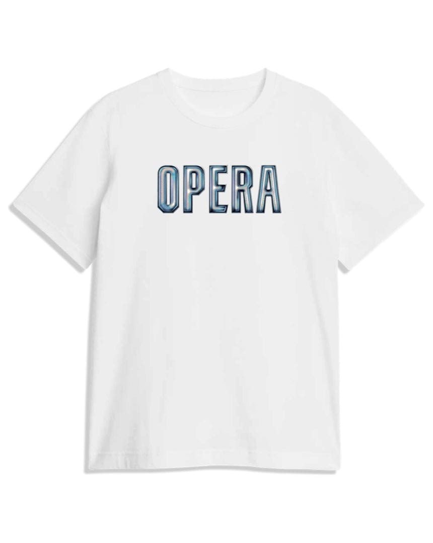 Sidewalk Distribution T-Shirt Medium Opera 3D Tee - White