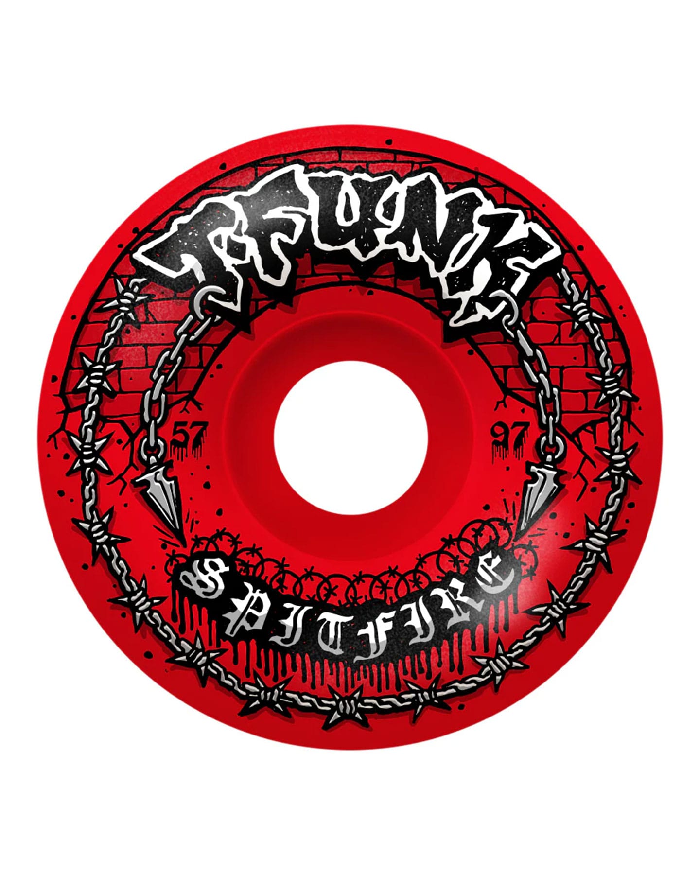 Spitfire F4 97A T-Funk Raw Radial Full Red - 21110398TF57 -