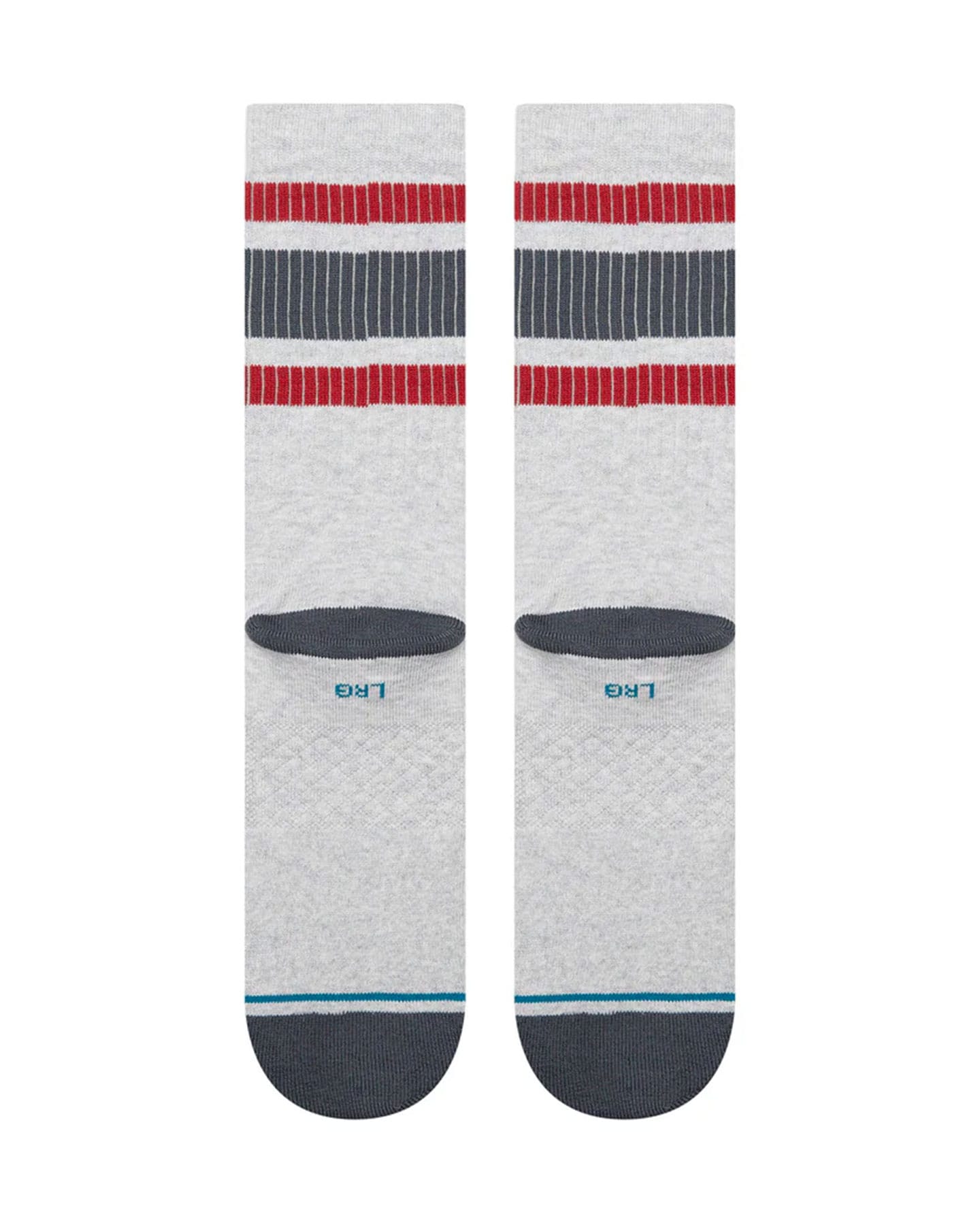 Stance Boyd Pop Stitch Crew Socks - Heather Grey - -