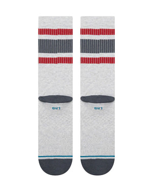 Stance Boyd Pop Stitch Crew Socks - Heather Grey - -