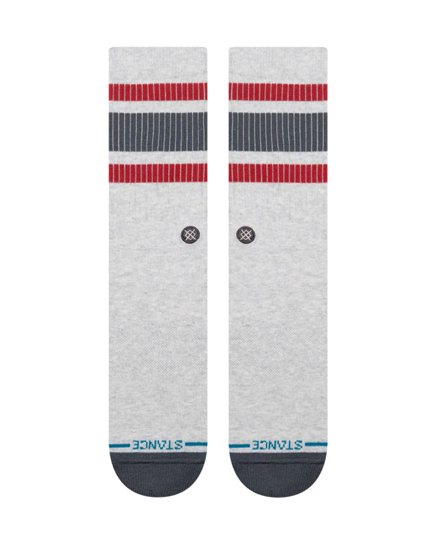 Stance Boyd Pop Stitch Crew Socks - Heather Grey - -