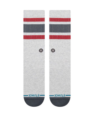 Stance Boyd Pop Stitch Crew Socks - Heather Grey - -