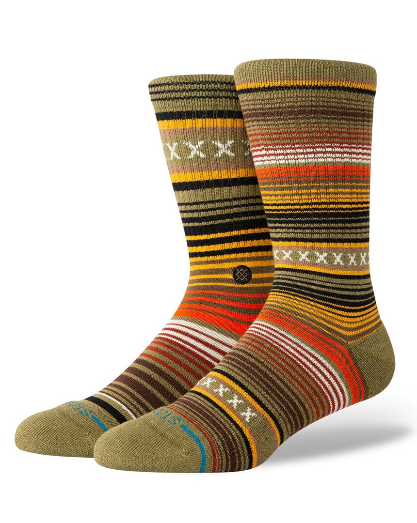 Stance Curren St Crew Socks - Chive - A556A20CHS - 190107588812