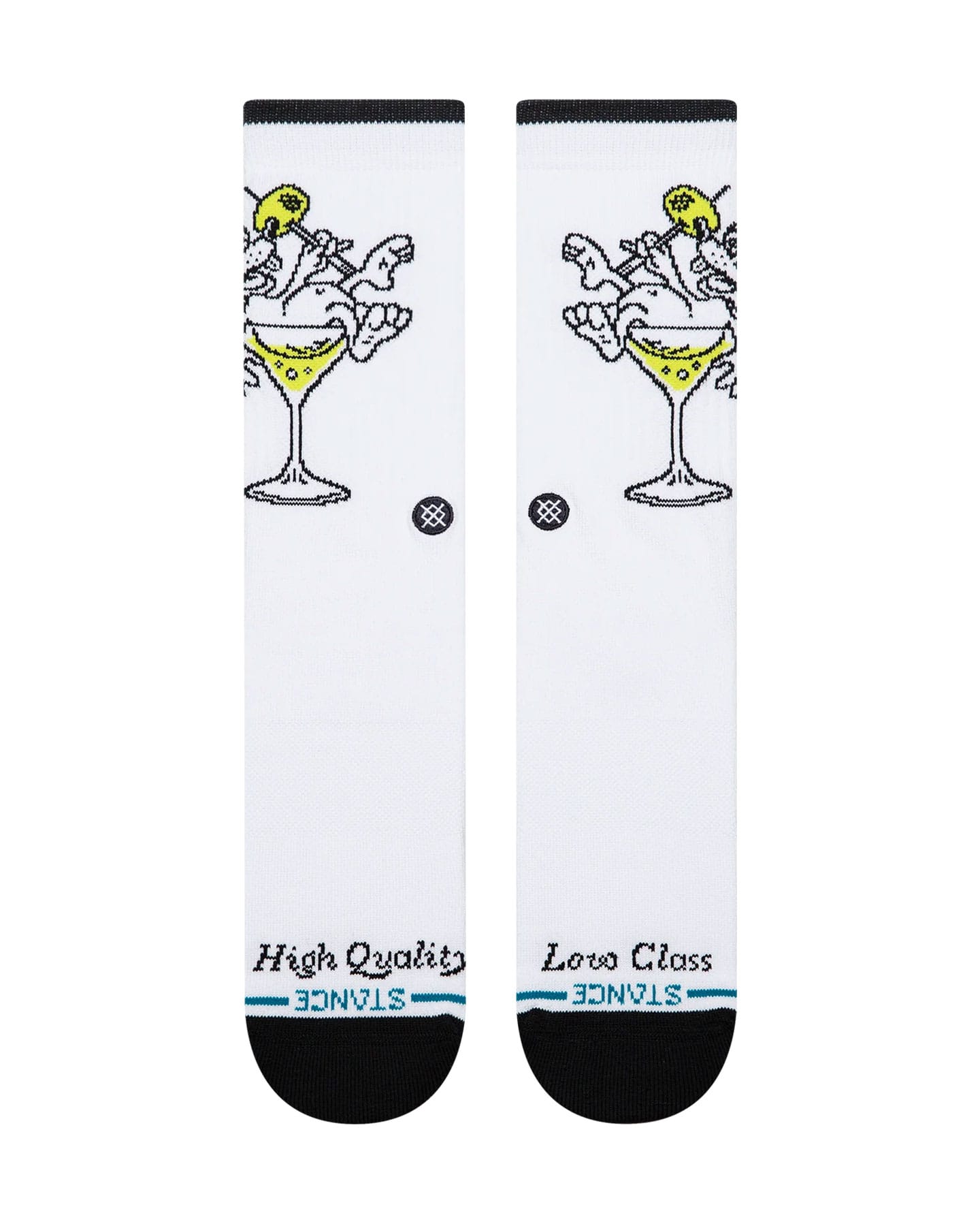 Stance High Quality Low Class Crew Socks - White - A556C26HIG -