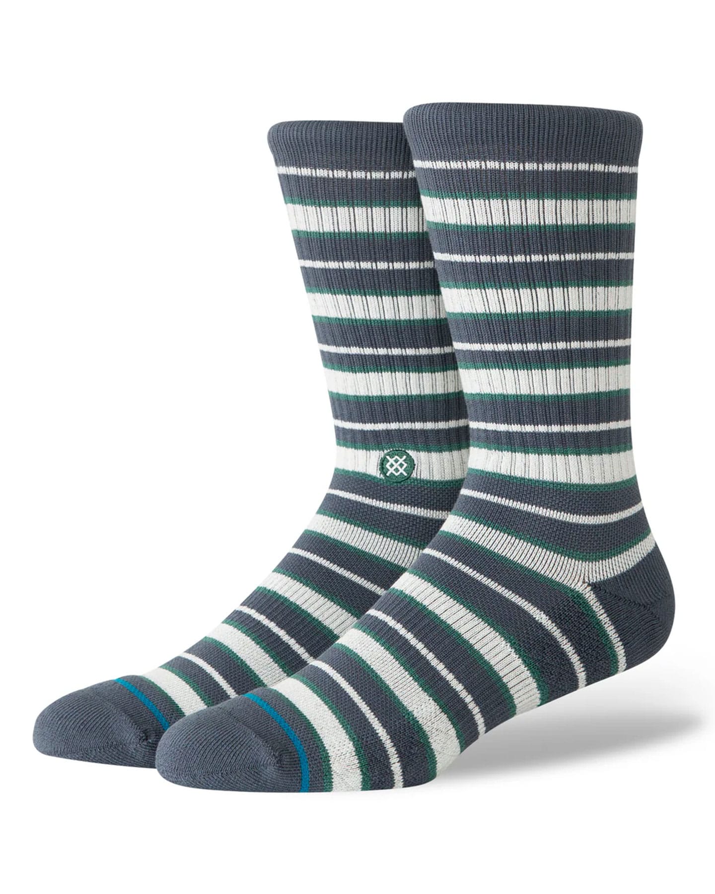 Stance Signature Stripe Crew Socks - Turbulence - A556GC26SS - 190107668637