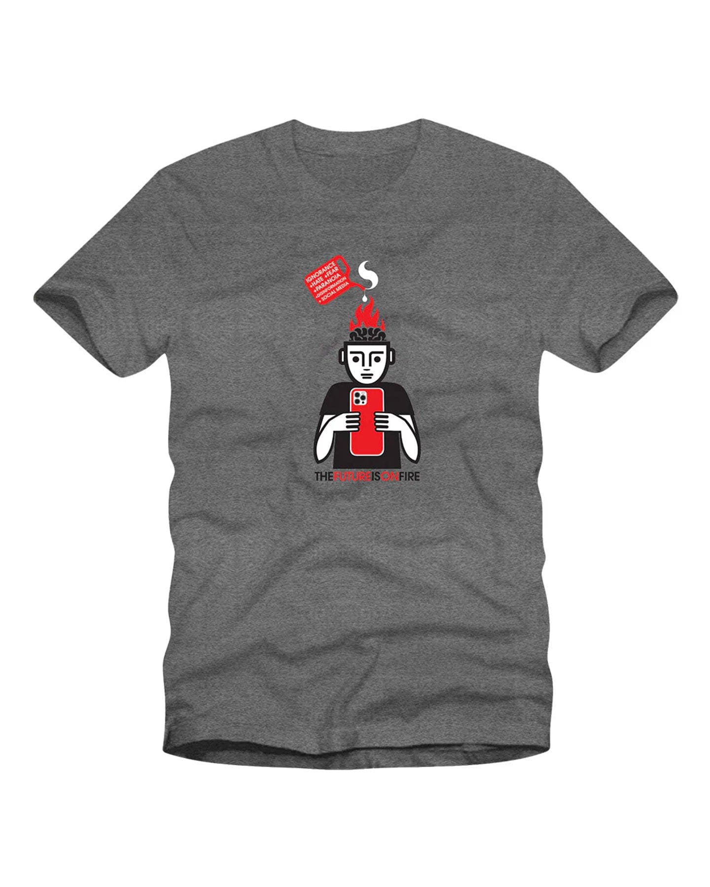 Strangelove The Future Is On Fire Tee - Graphite Heather - -