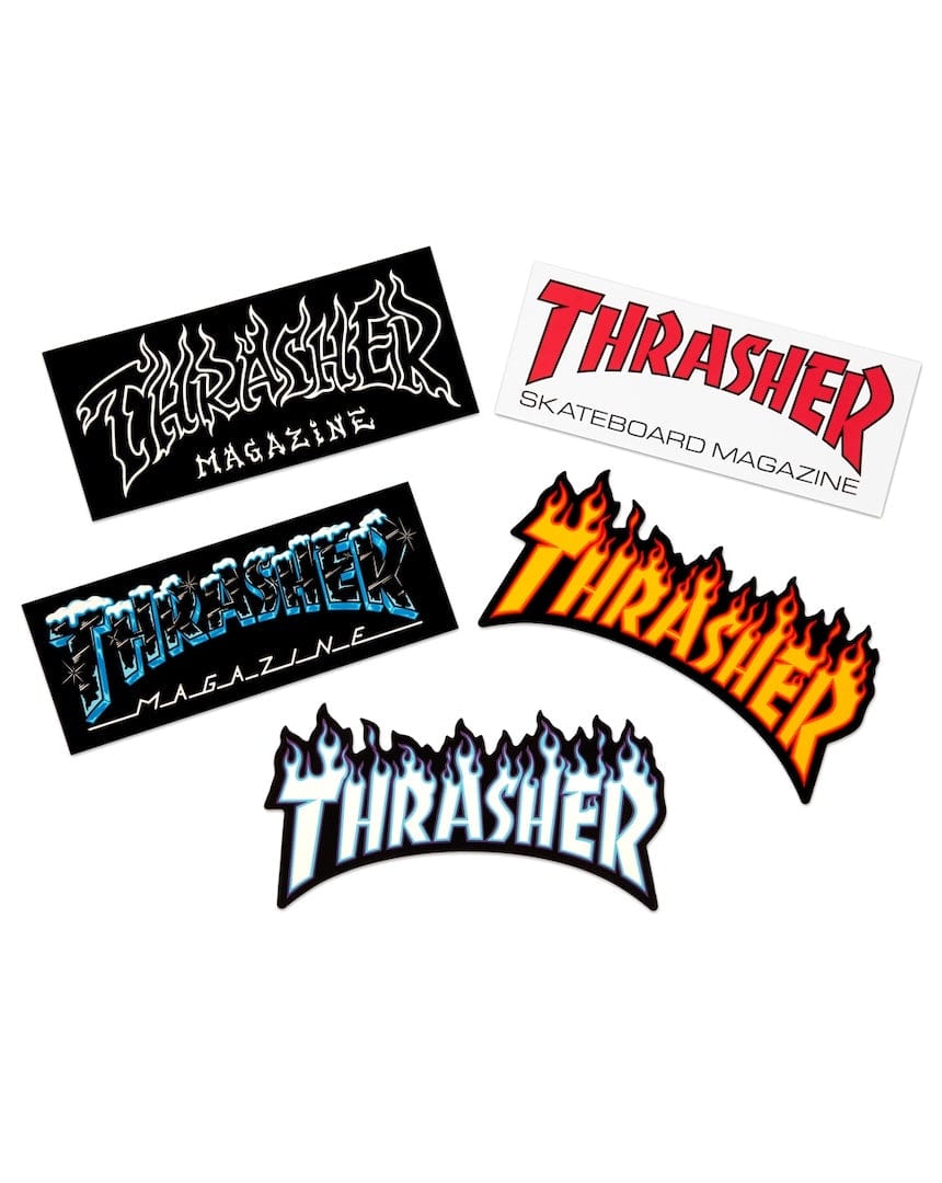 Thrasher 5 Pack Stickers - Multi - - 82656759