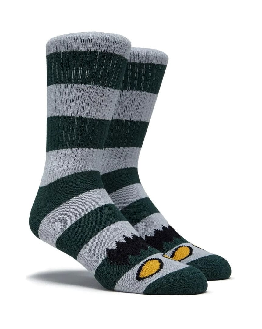 Toy Machine Monster Big Stripe Socks - Forest Green - SOCTM0045-FST - 827059442830