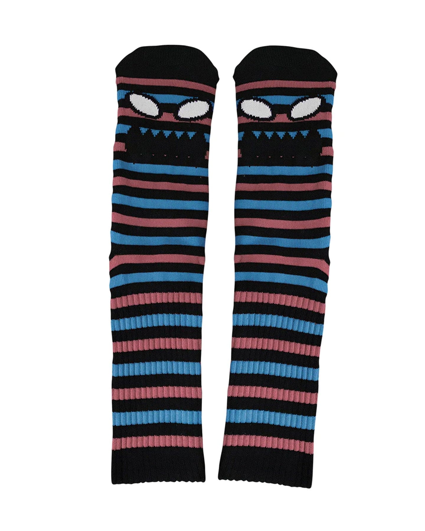 Toy Machine Monster Face Mini Stripes Socks - Dusty Blue - SOCTM0054 -