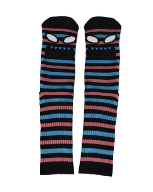 Toy Machine Monster Face Mini Stripes Socks - Dusty Blue - SOCTM0054 -