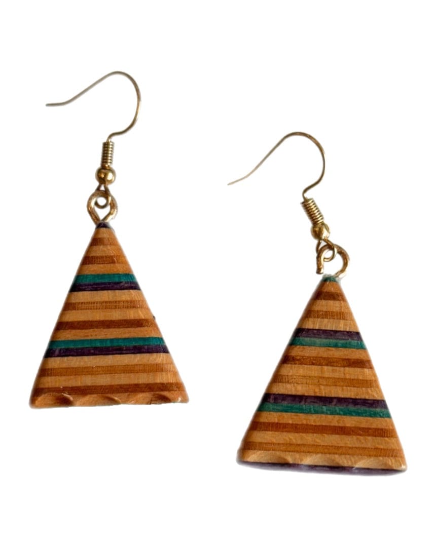 Tricky Ricky Recycled Skateboard Earrings - - 86391543