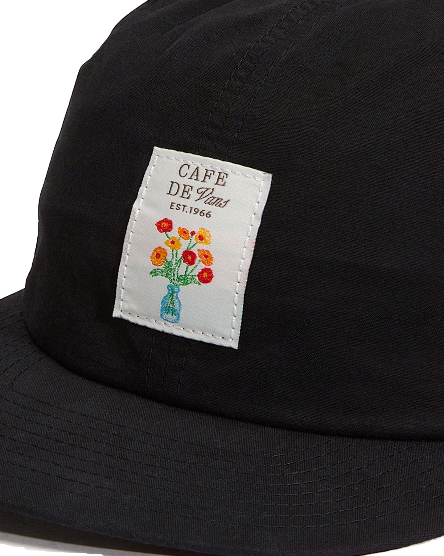 Vans Cafe Jockey Hat - Black - VN000Q9YBLK - 197804374359